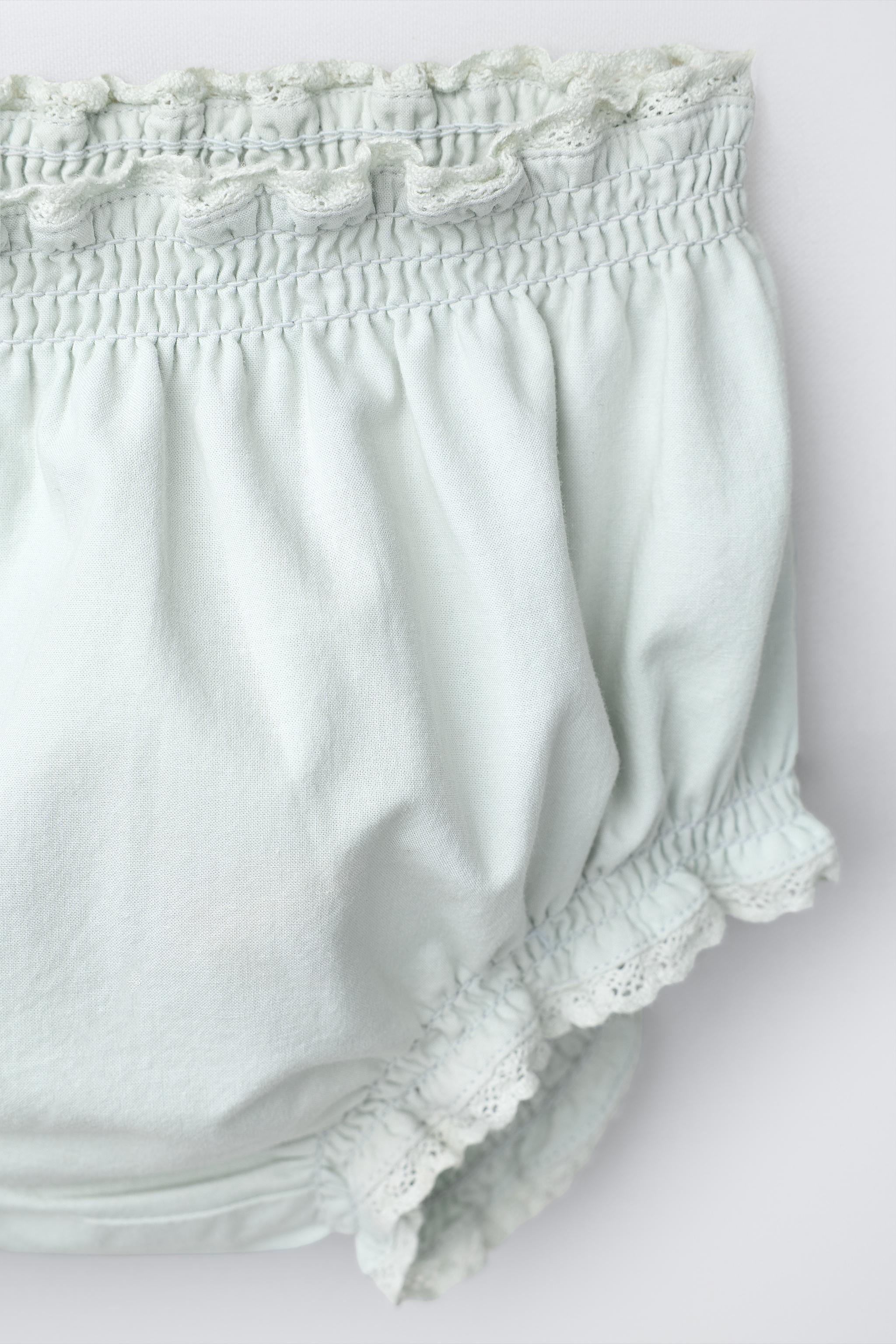 EMBROIDERED SHIRT AND BLOOMERS SET