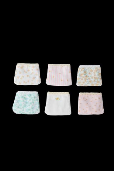 Zara 1 1/2-6 YEARS/ SIX-PACK OF FLORAL UNDERWEAR - Multicolored - Image 0