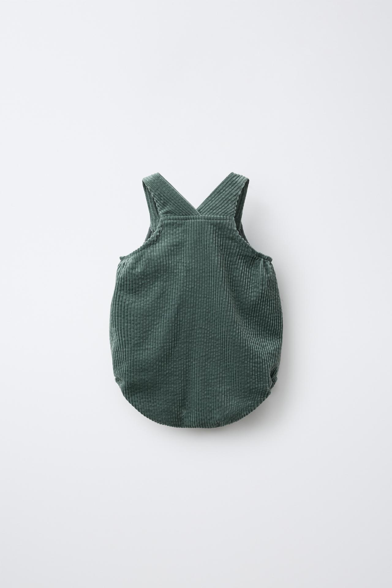 CORDUROY POCKET OVERALLS — Green / Blue