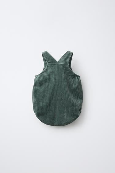 CORDUROY POCKET OVERALLS — Green / Blue 2