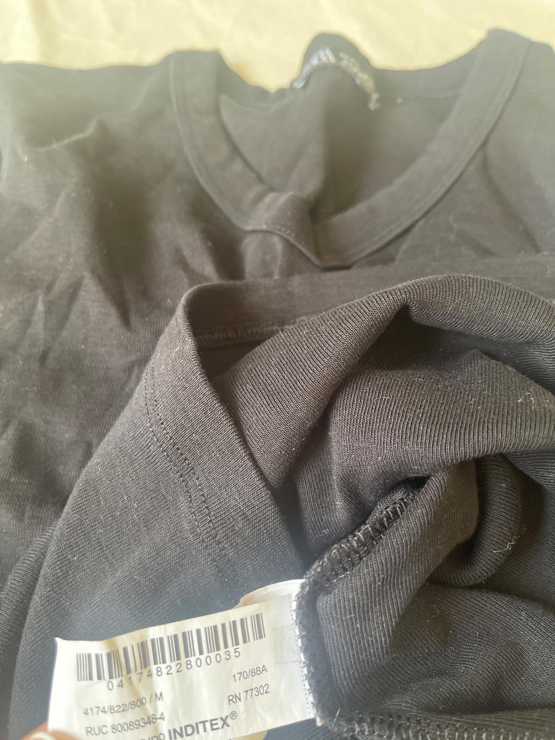 V-NECK COTTON T-SHIRT - Image 3