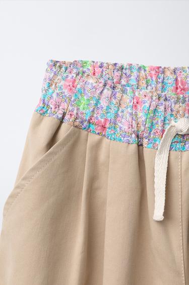 FLORAL BAGGY TROUSERS - Khaki by Zara - Image 2