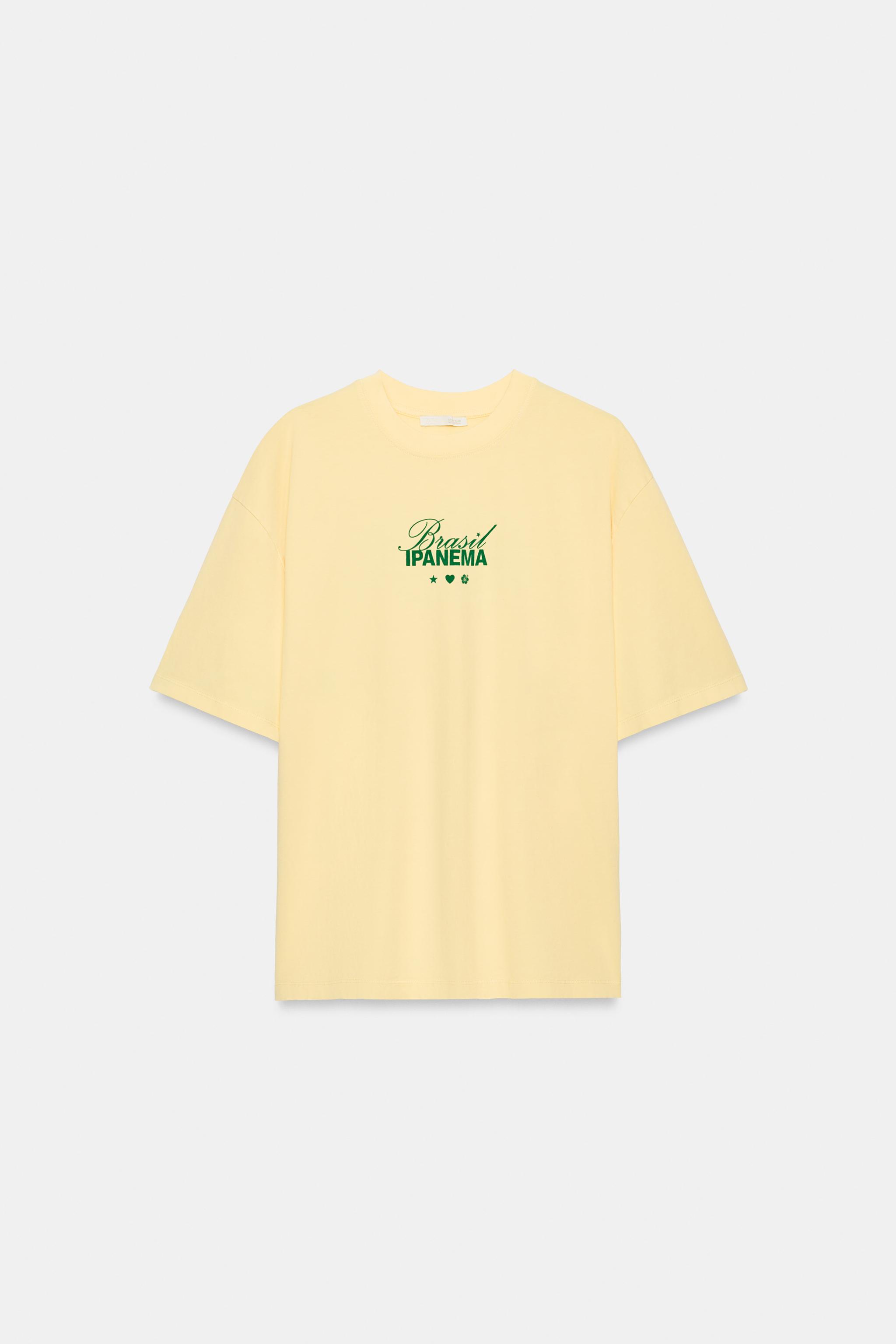 SOLUK EFEKTLİ SLOGANLI T-SHIRT - Görsel 5