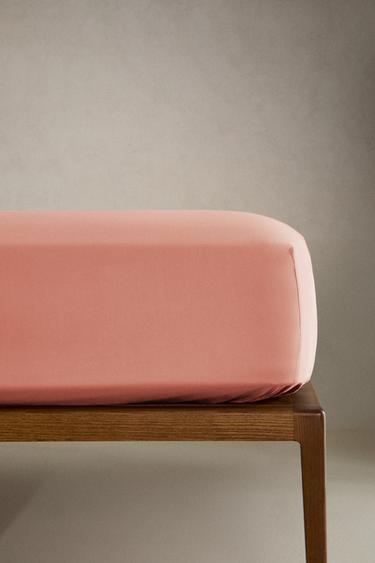 DRAP-HOUSSE PERCALE DE COTON | 40 CM DE HAUT (200 FILS) - Corail de Zara - Image 0