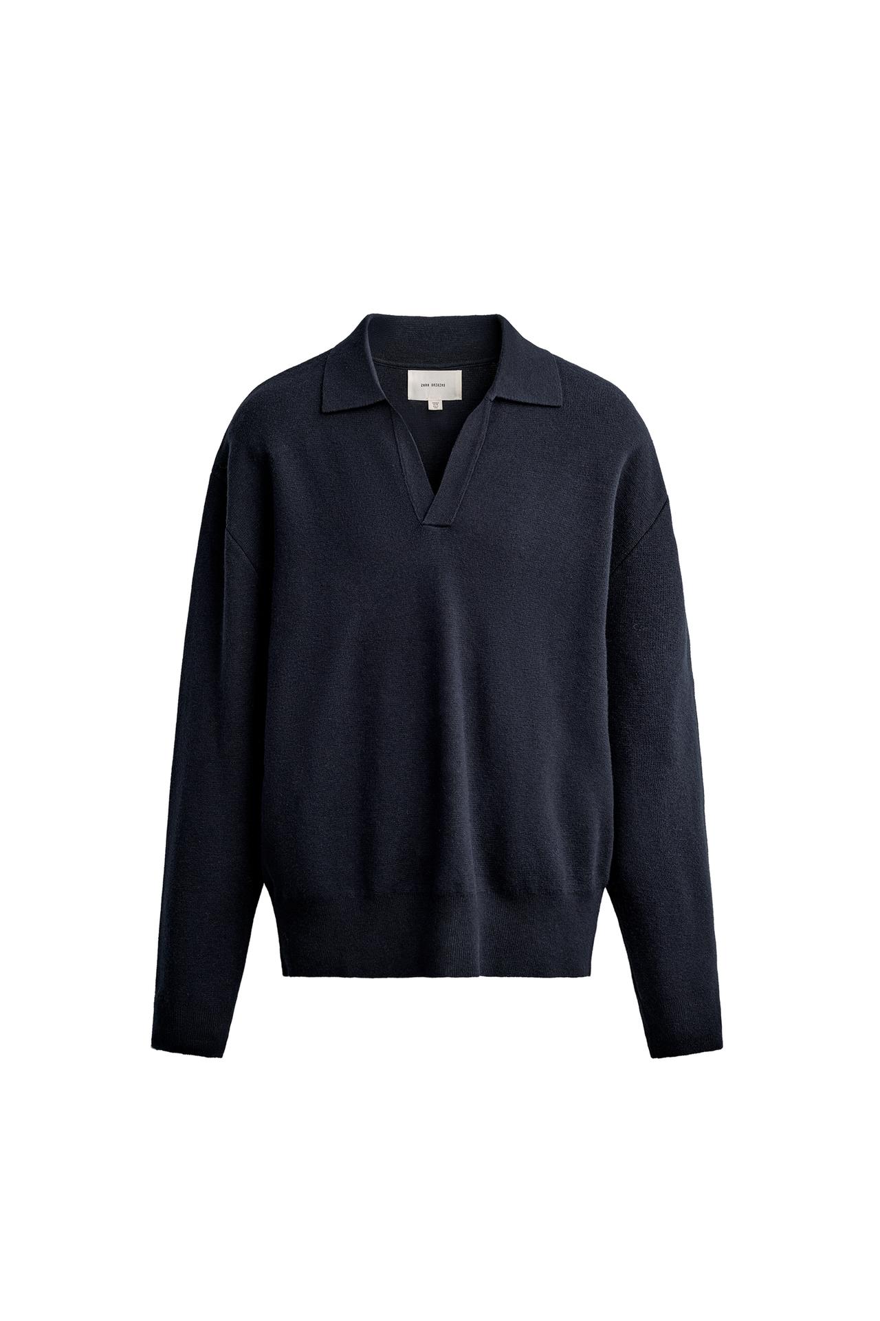 COMPACT COTTON-WOOL KNIT POLO
