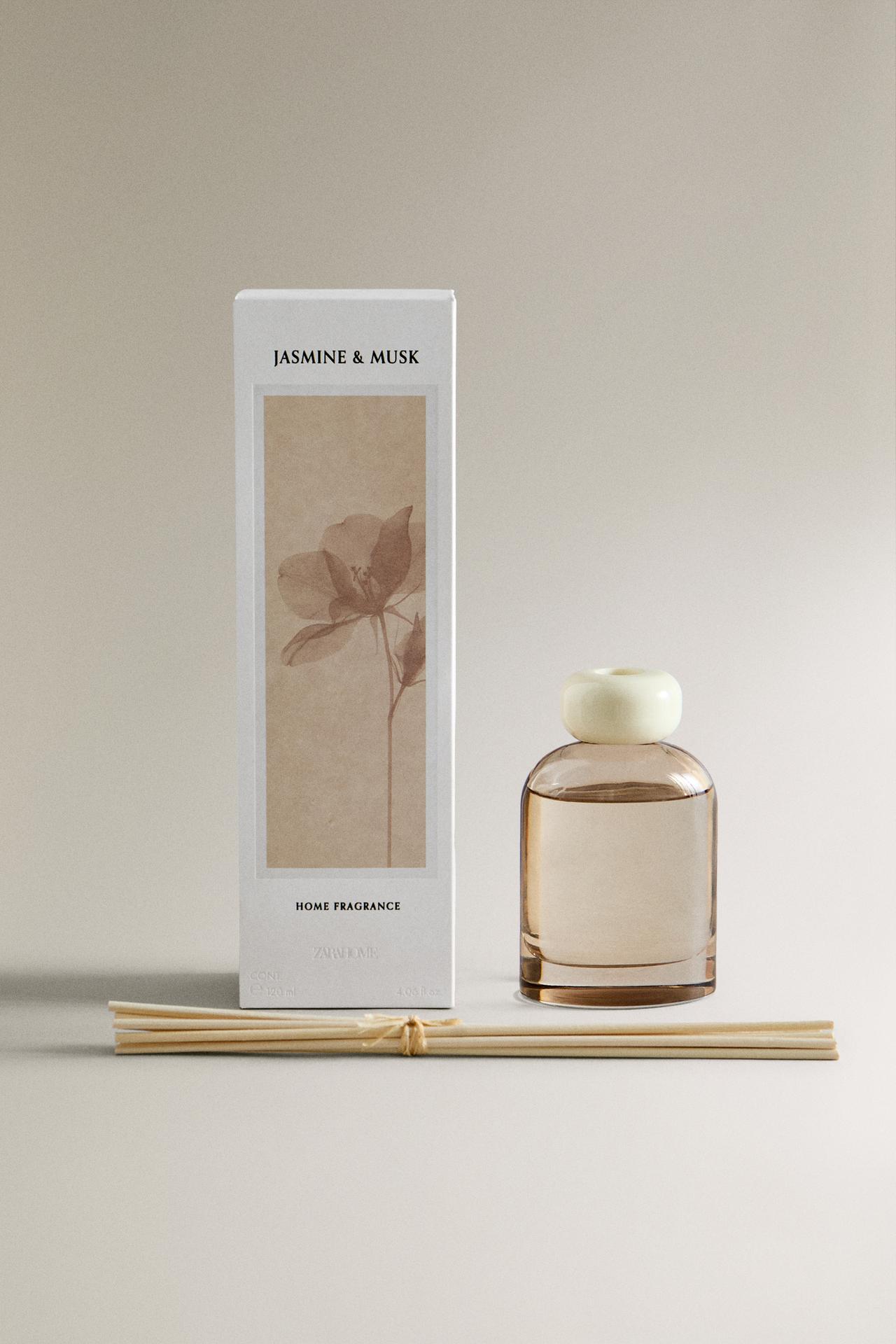 (120 ML) JASMINE & MUSK REED DIFFUSERS — Light yellow