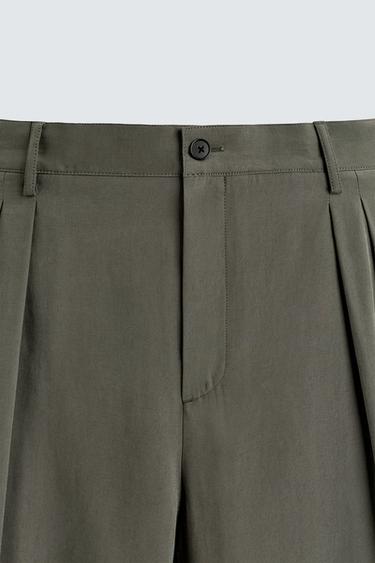 RELAXED FIT SUIT TROUSERS - ecru/khaki by Zara - Image 7