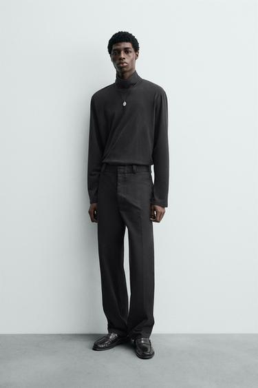 تيشرت بياقة بيركينز - بحري داكن by Zara