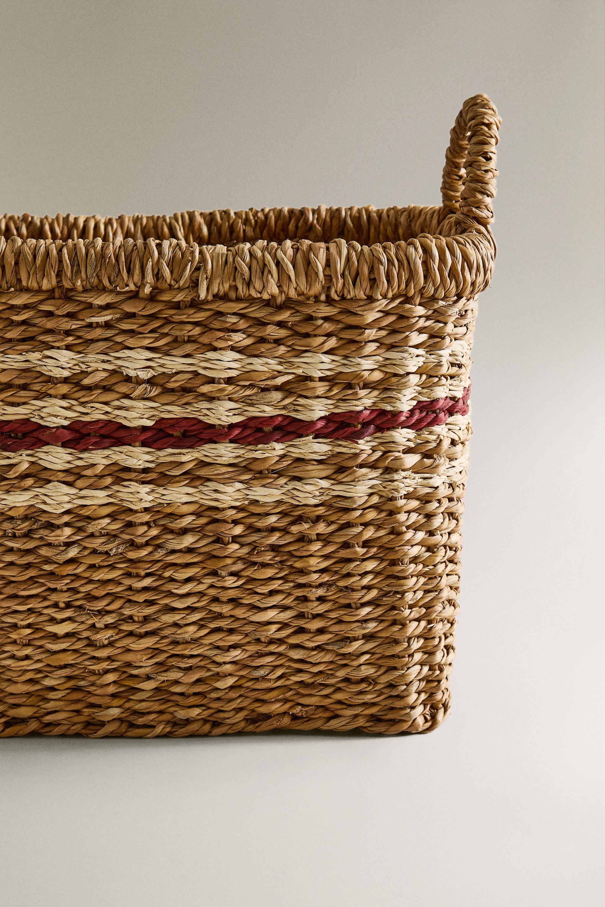 CORBEILLE RECTANGULAIRE RAYURES