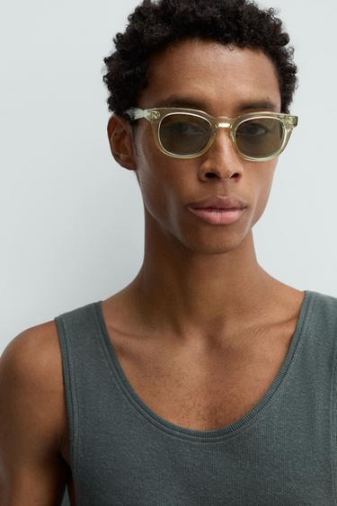 Zara RIBBED COTTON-HEMP TANK TOP - Anthracite grey