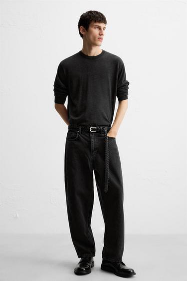 JEAN FUSELÉ LARGE - Noir de Zara - Image 4