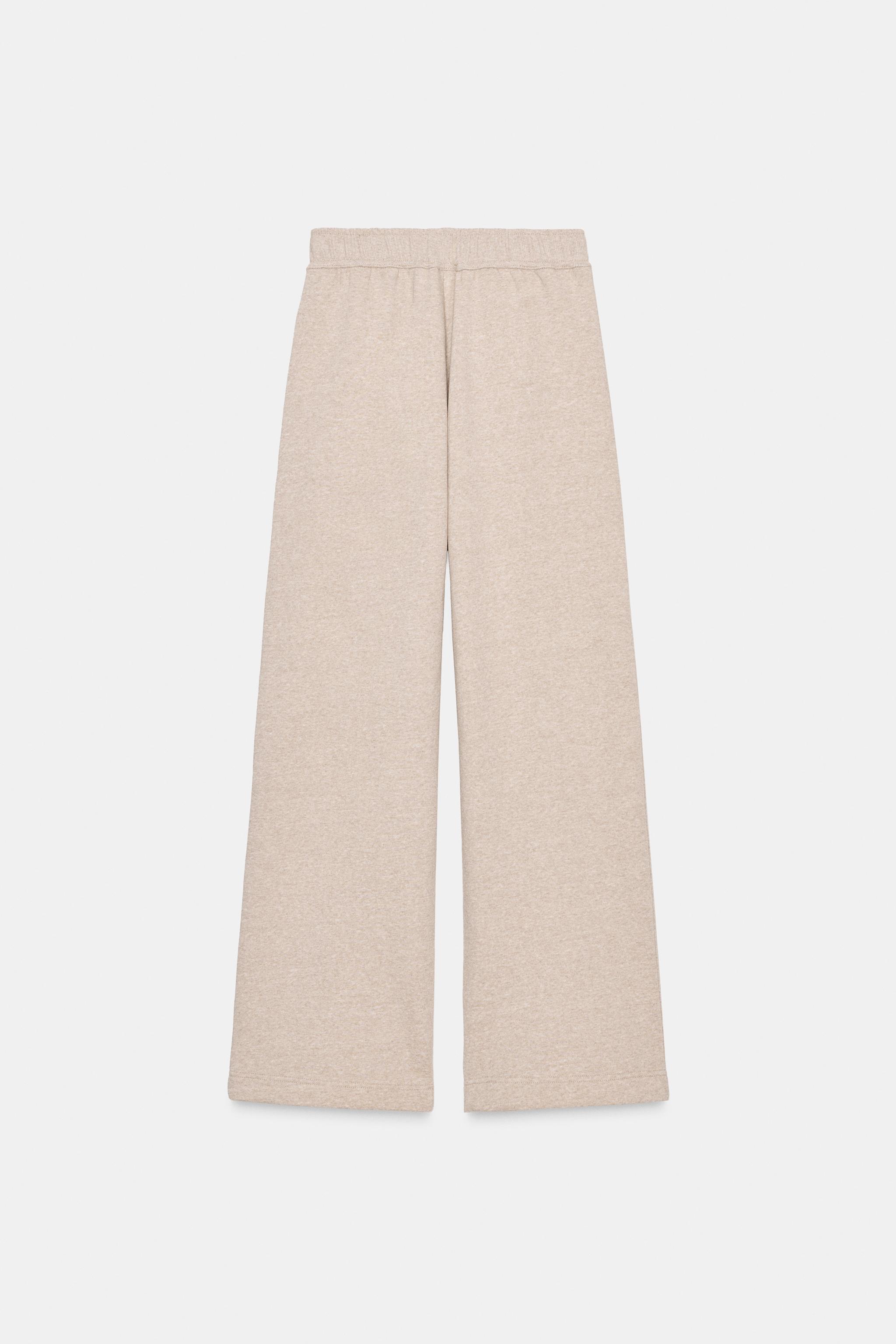 WIDE LEG FLEECE PANTS