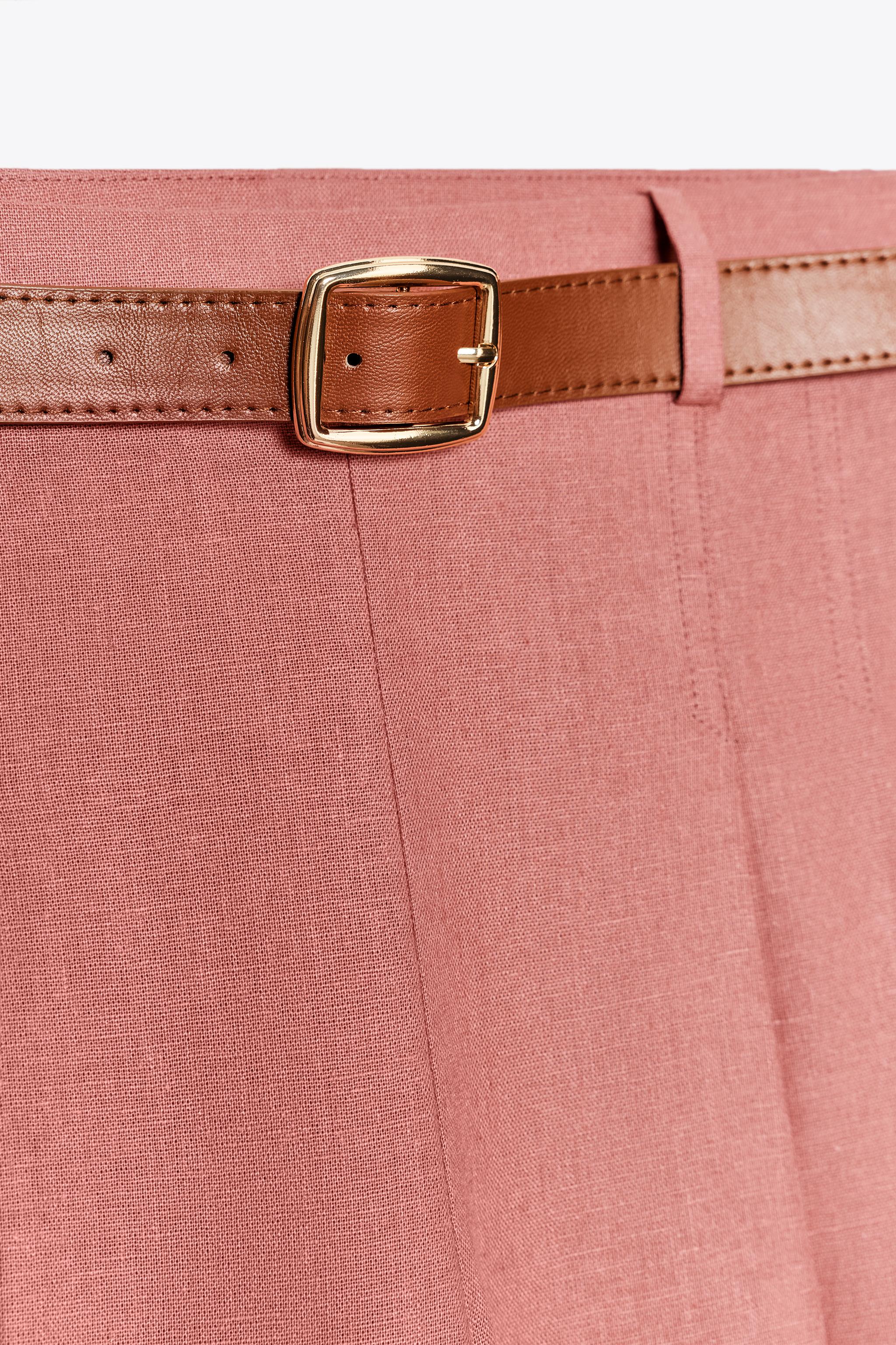 BERMUDA LONGUE CEINTURE AVEC LIN