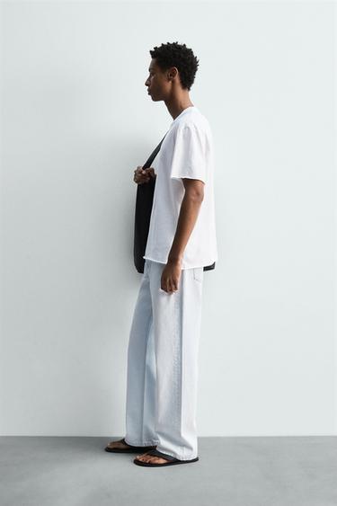 LIGHTWEIGHT IRREGULAR TRIM T-SHIRT - White de Zara - Image 3