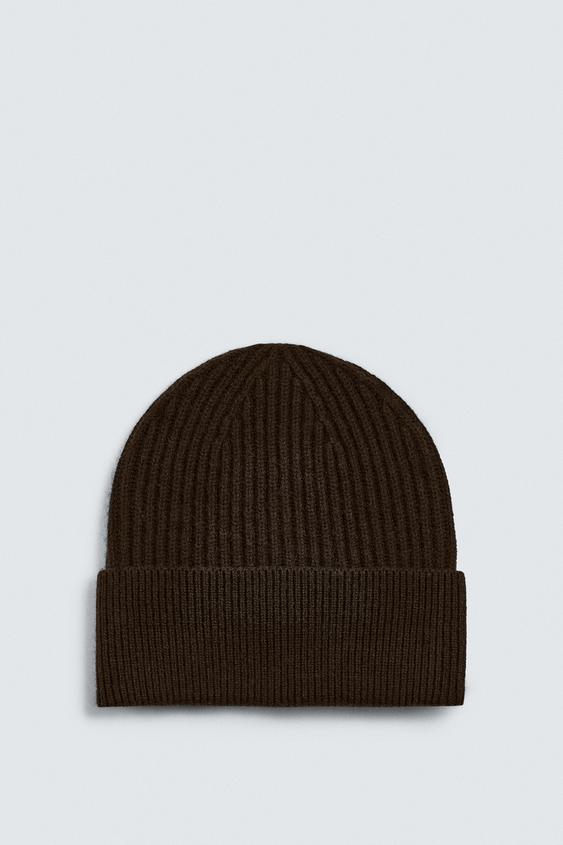 WOOL BLEND KNIT HAT