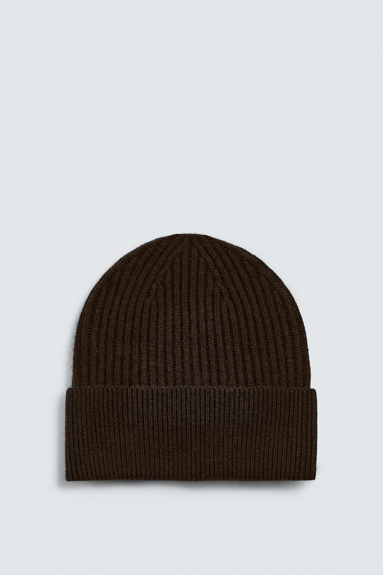 ZARA WOOL BLEND KNIT BEANIE