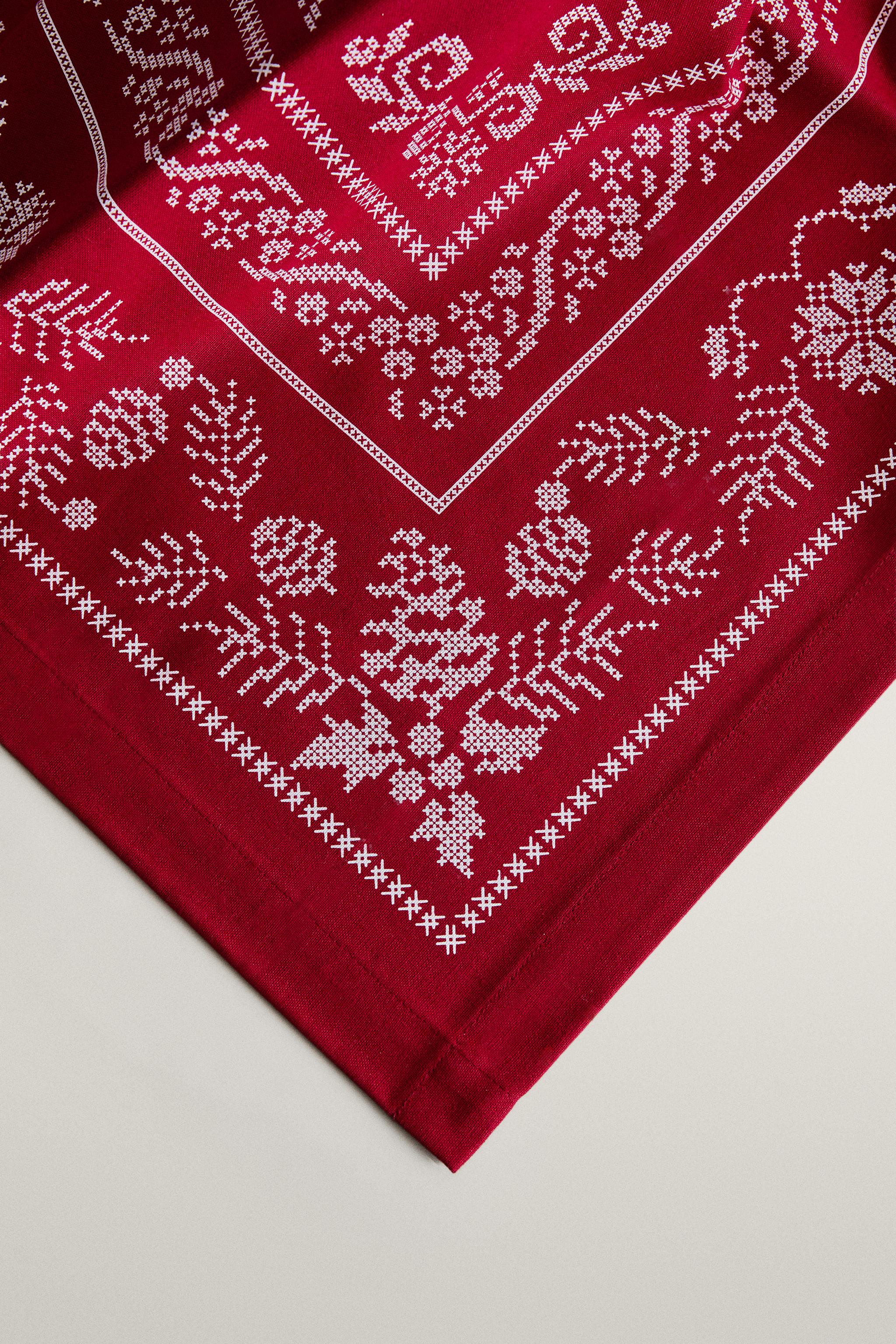 CHRISTMAS PRINTED COTTON TABLECLOTH