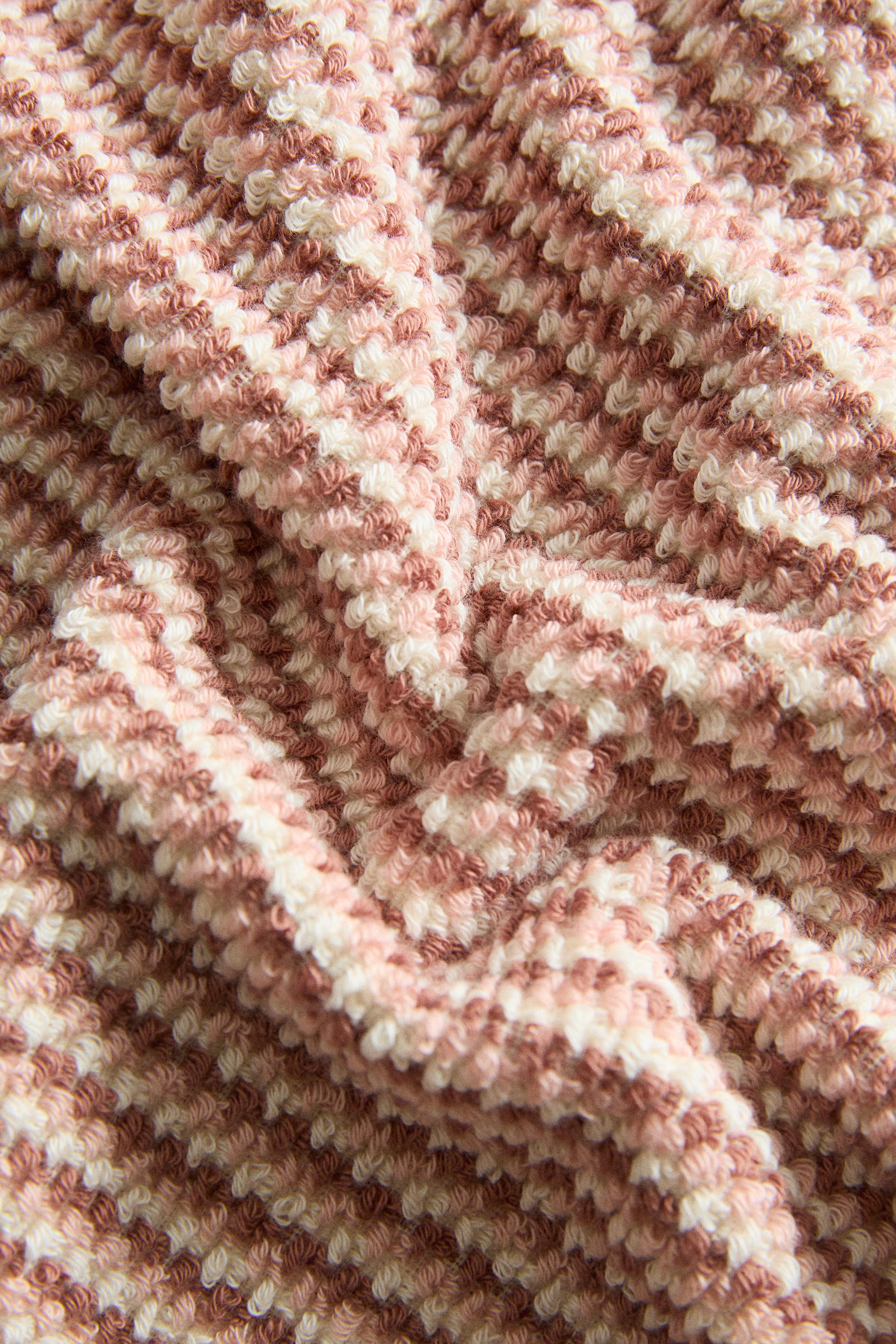 SERVIETTE DE BAIN COTON TEXTURÉE