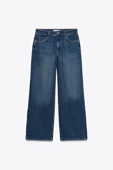 Zara Z1975 RELAXED MID-RISE JEANS - Blue