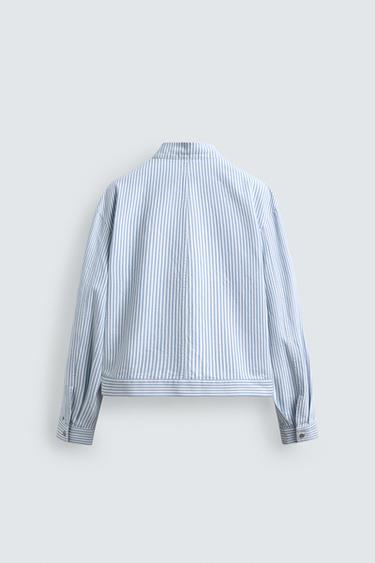 RELAXED FIT STRIPED EMBROIDERED JACKET - striped by Zara - Image 7