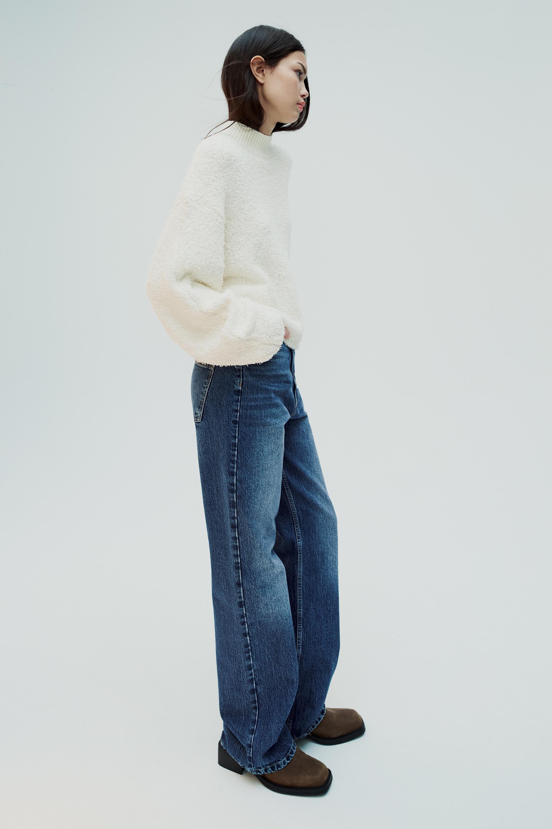 FUZZY KNIT SWEATER - Mid-ecru