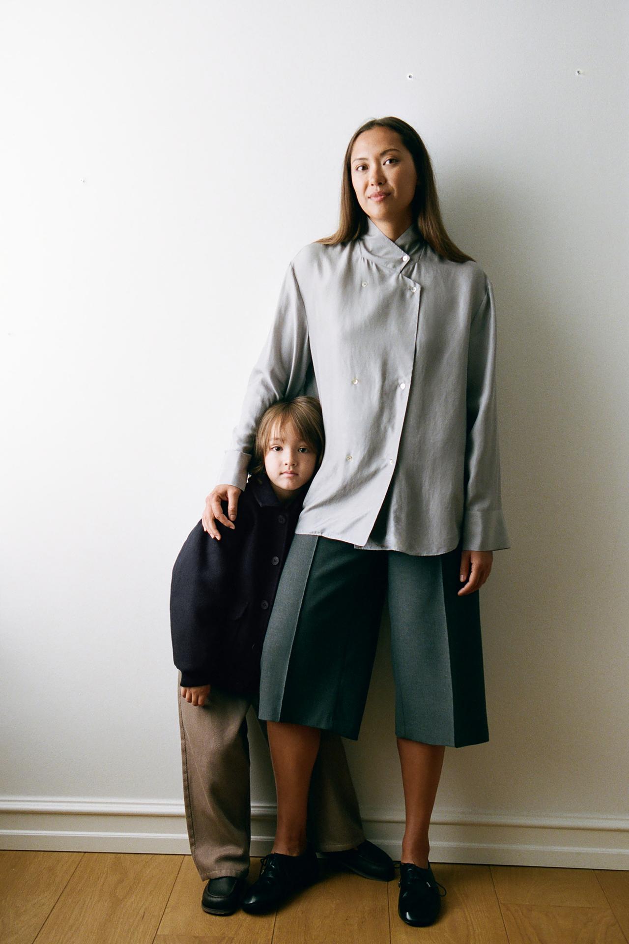 WOOL BLEND CLOTH JACKET — Navy blue
