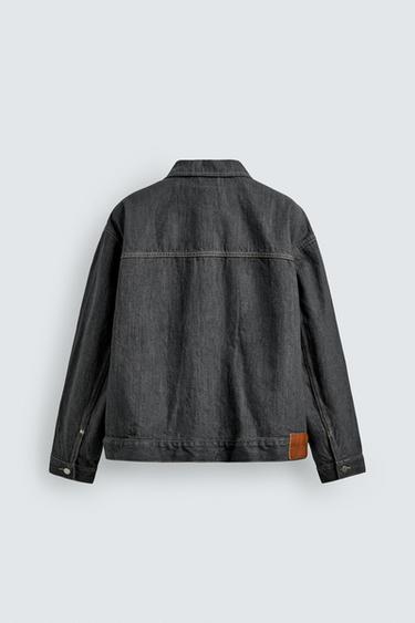 VESTE EN DENIM OVERSIZE - Gris de Zara - Image 7