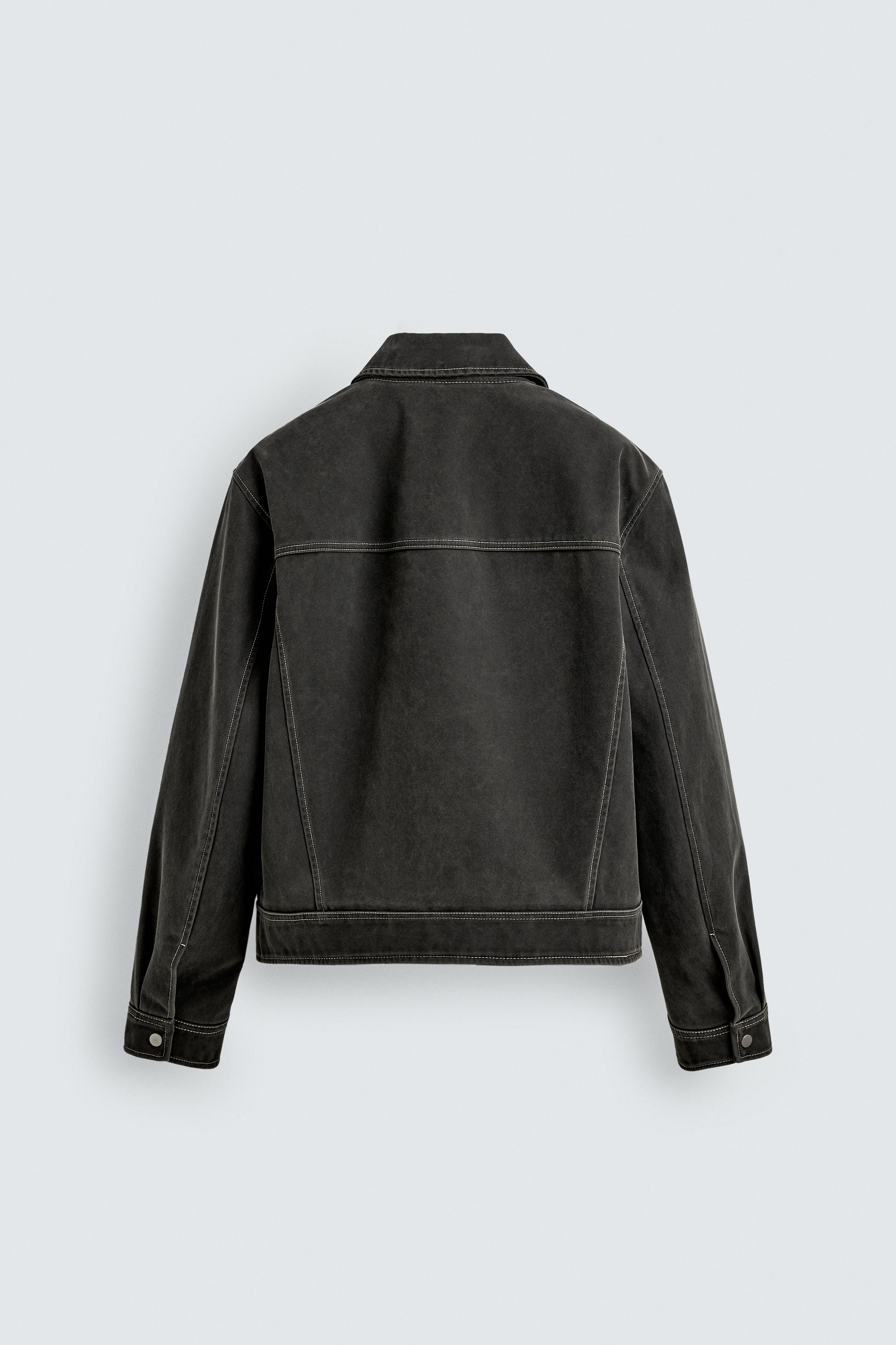 BLOUSON EFFET DÉLAVÉ SURPIQÛRES
