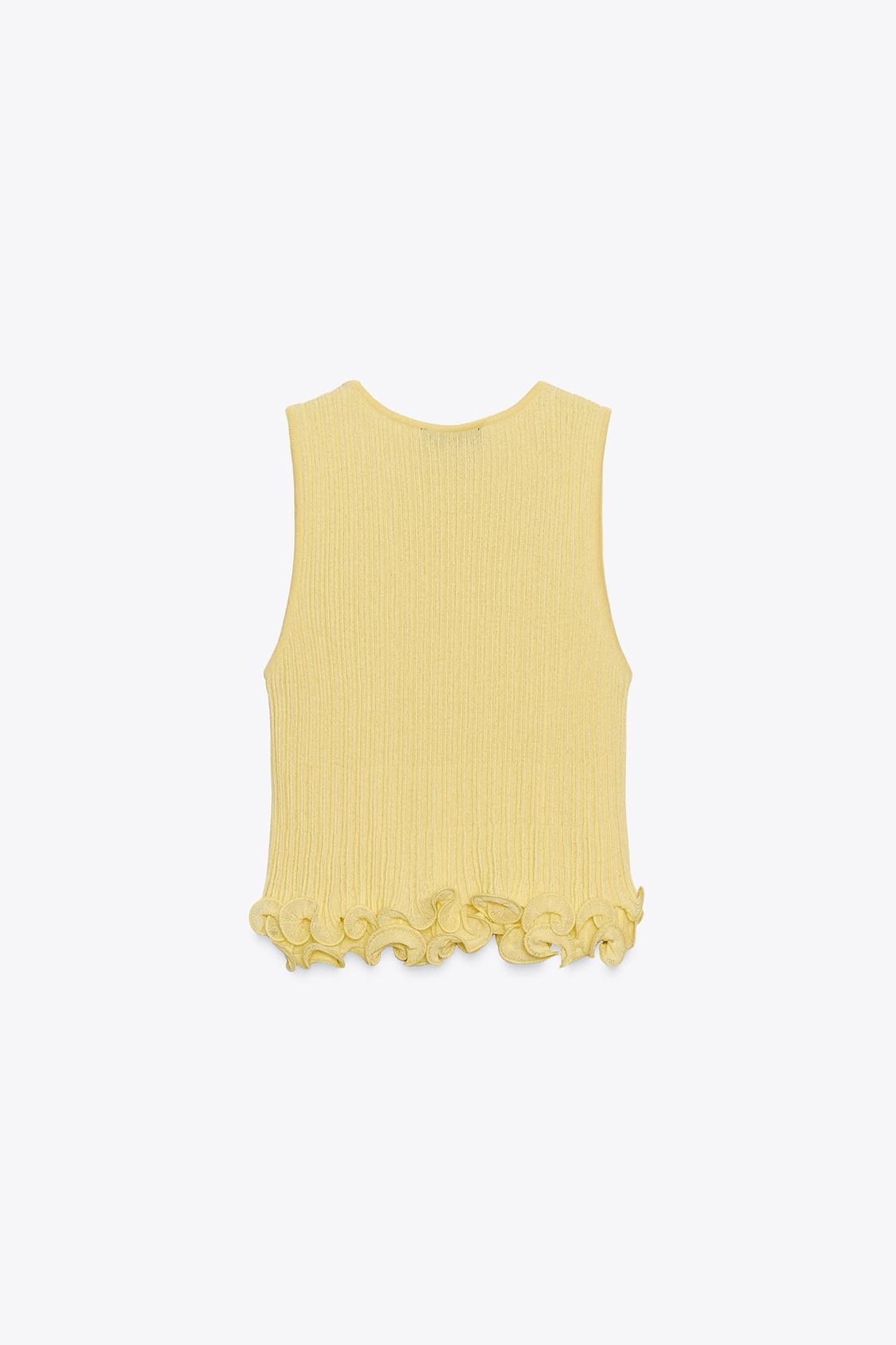 WAVY HEM KNIT TOP
