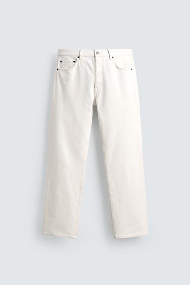 Zara AARON LEVINE X ZARA STRAIGHT FIT JEANS - White