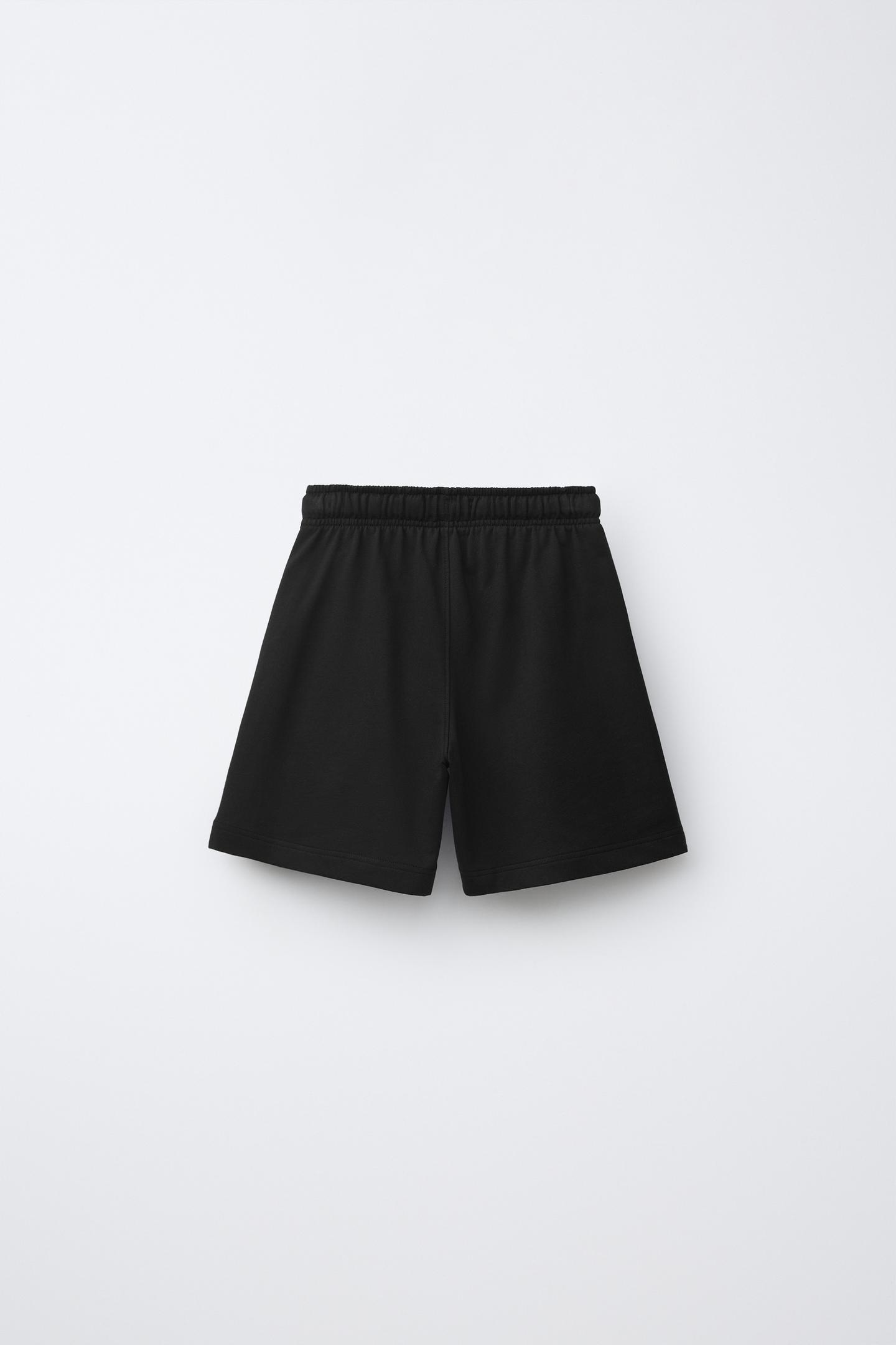Детский комплект Zara T-SHIRT and Shorts Set, цвет: Чёрный — фото 5