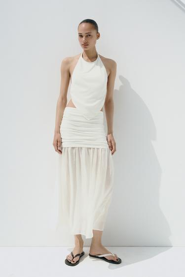 OPEN-BACK HALTER TOP - White by Zara - Image 0