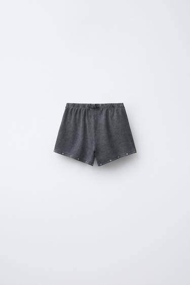 BERMUDA EFFET DÉLAVÉ CLOUS - Gris anthracite de Zara - Image 1