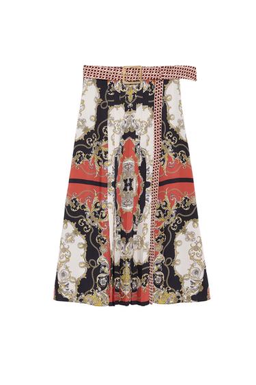 PLEATED SKIRT WITH PRINT