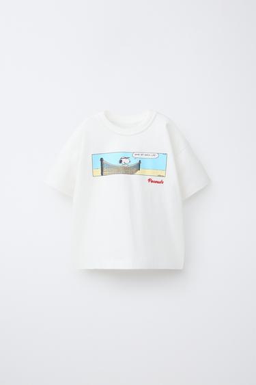 SNOOPY PEANUTS™ EMBROIDERED PRINT T-SHIRT - White by Zara - Image 0