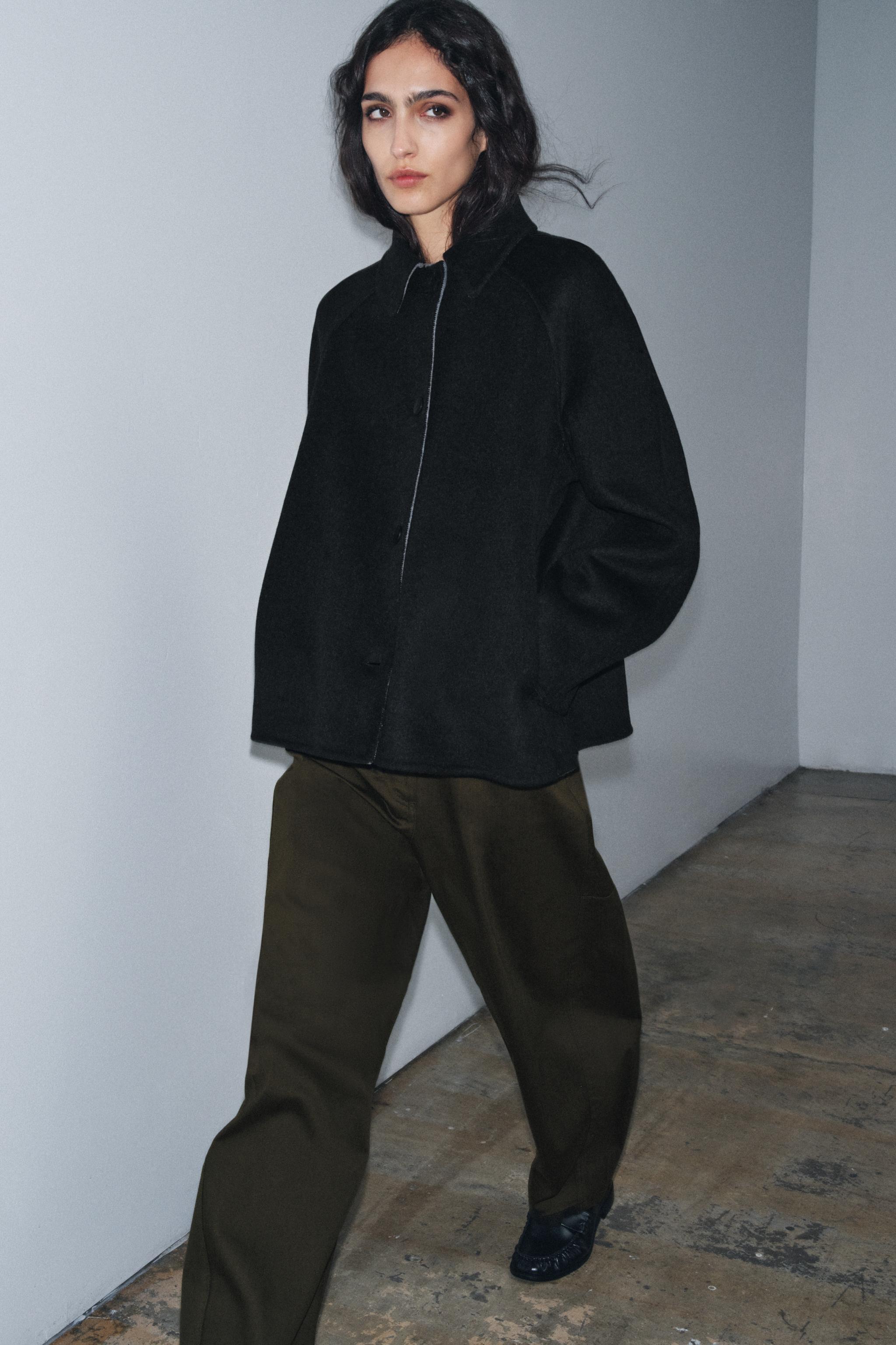 ZW COLLECTION ウールブレンドジャケット - ブラック | ZARA Japan / 日本