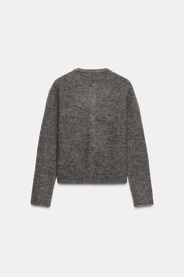 CARDIGAN WITH METAL BUTTONS - Dark mink by Zara - Image 5