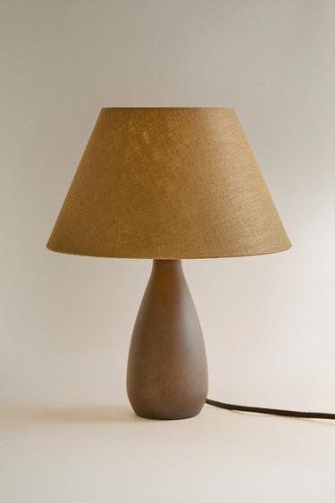 TABLE LAMP WITH IRON BASE - Brown by Zara - Image 1