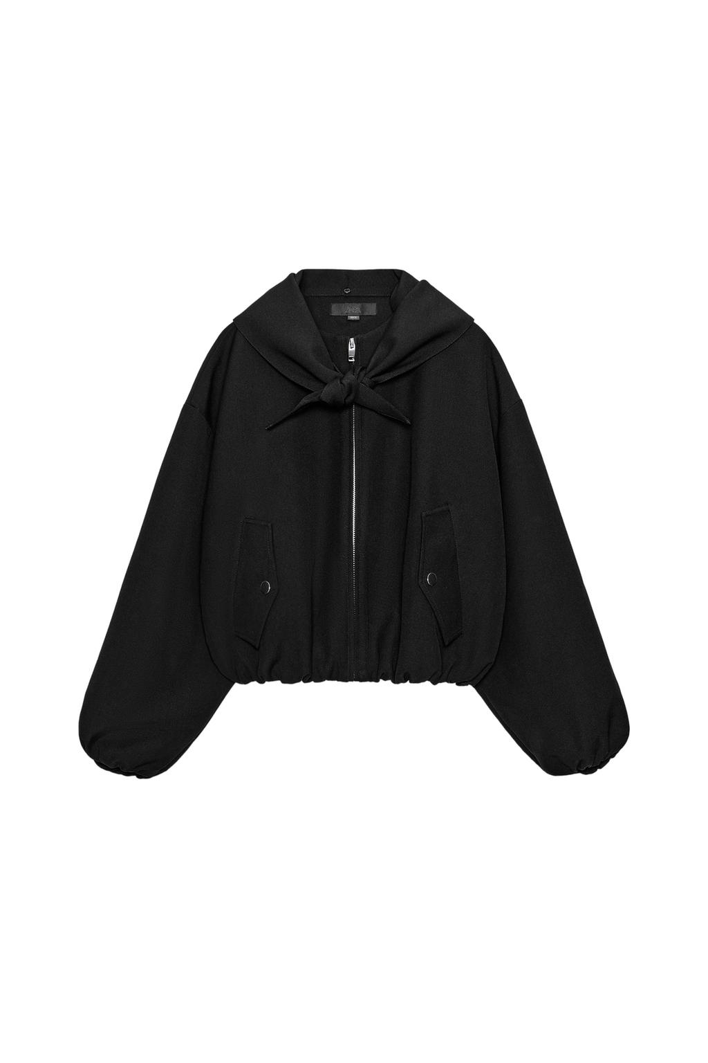 BOMBER JACKET WITH REMOVABLE SCARF - image 3