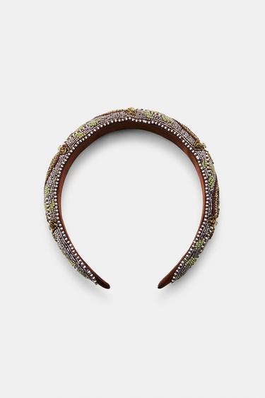PADDED BEAD HEADBAND - Multicoloured by Zara