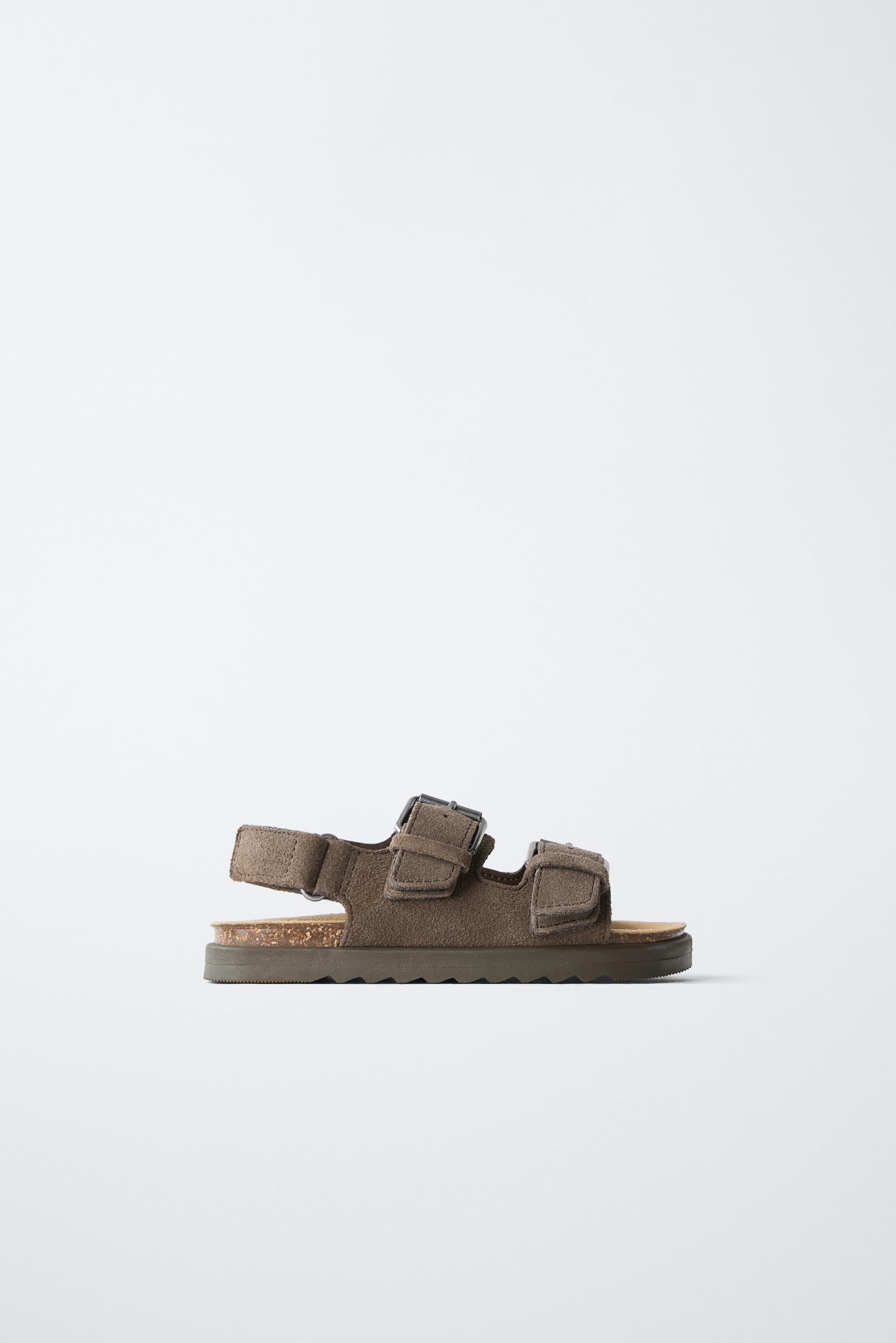 Детские сандалии Zara LEATHER BUCKLE SANDALS
