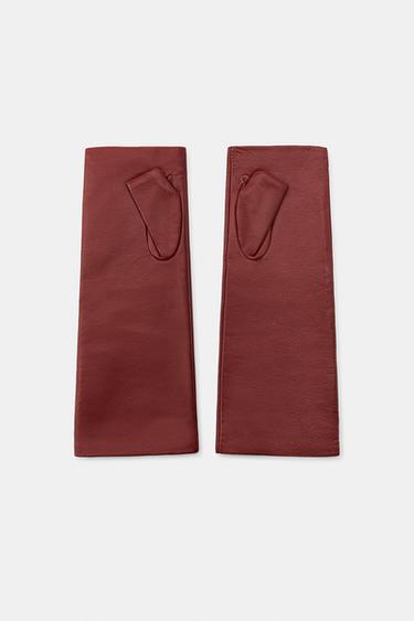 MITAINES EN CUIR 100 % - Grenat de Zara - Image 3