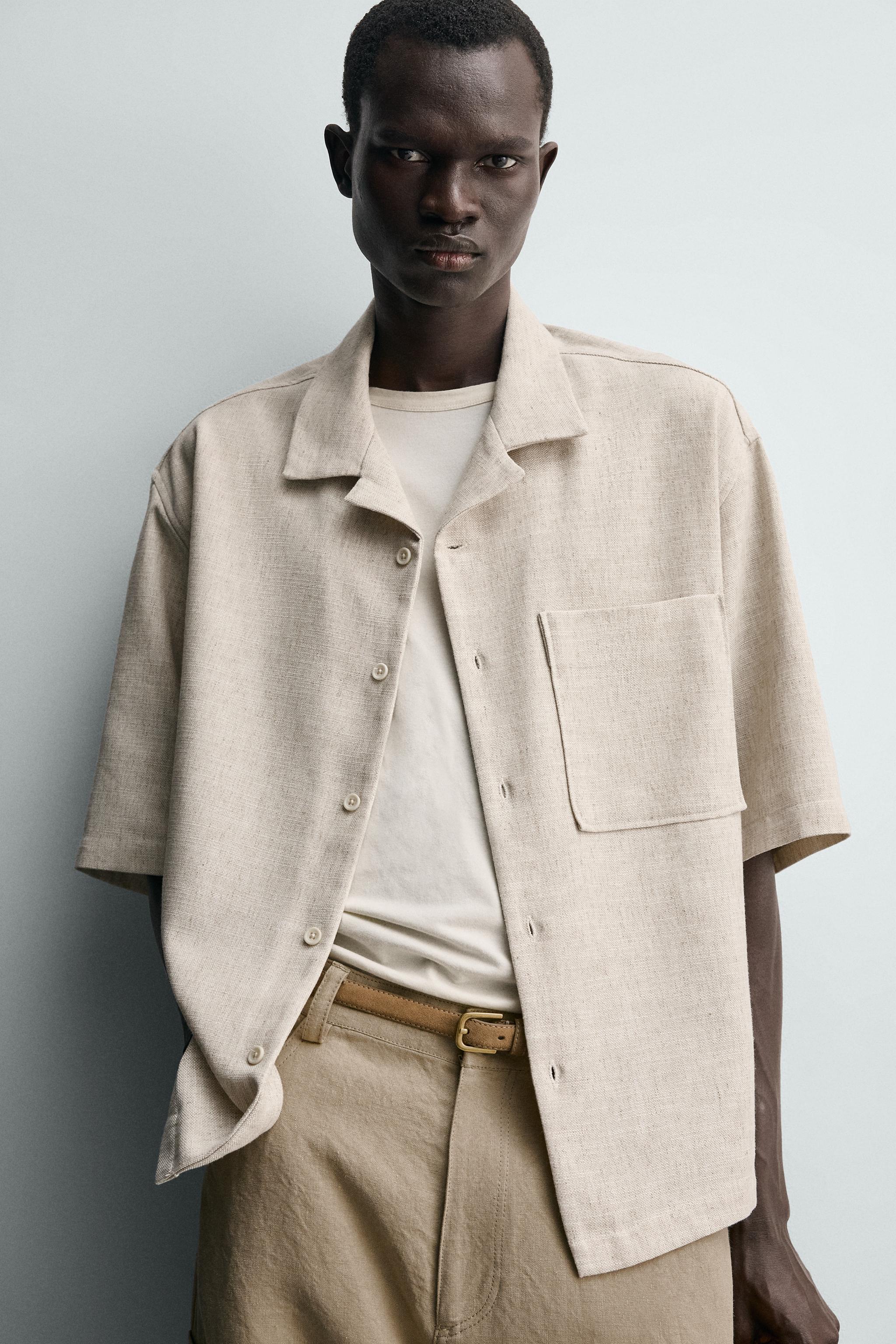 BOXY FIT TEXTURED SHIRT