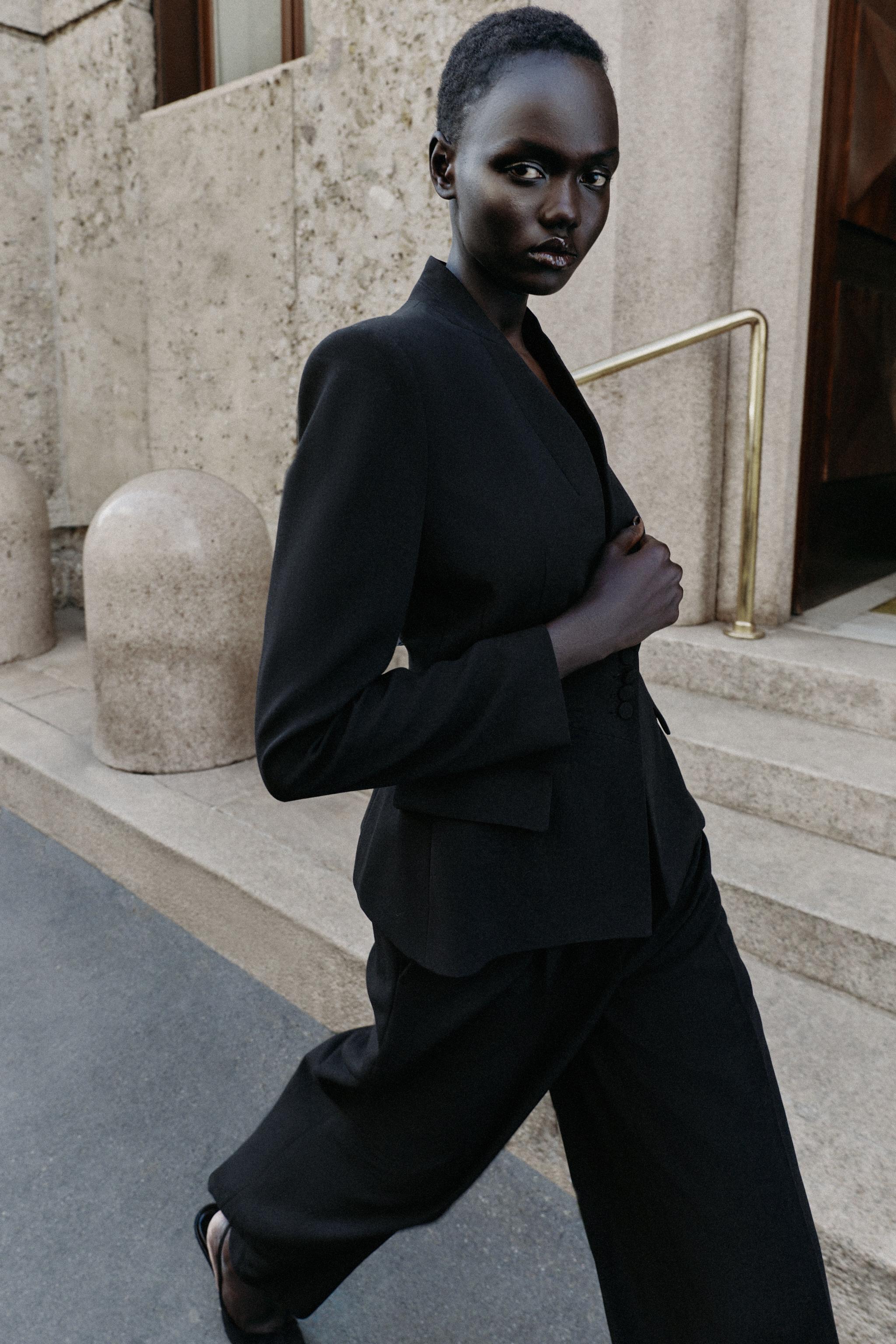 ペプラムテーラードブレザー - ブラック | ZARA Japan / 日本
