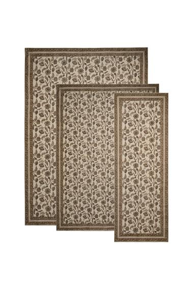 FLORAL PRINT RUG - Pink by Zara