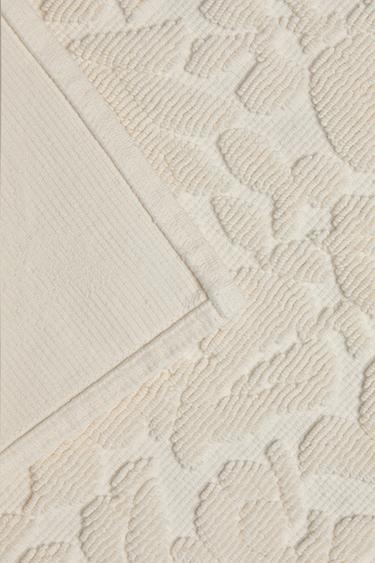 JACQUARD COTTON BATH MAT - Ivory by Zara - Image 2