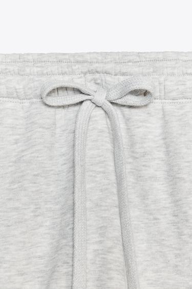PLUSH TROUSERS WITH SLOGAN - Grey marl by Zara - Image 6
