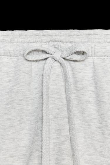 PLUSH TROUSERS WITH SLOGAN - Grey marl by Zara