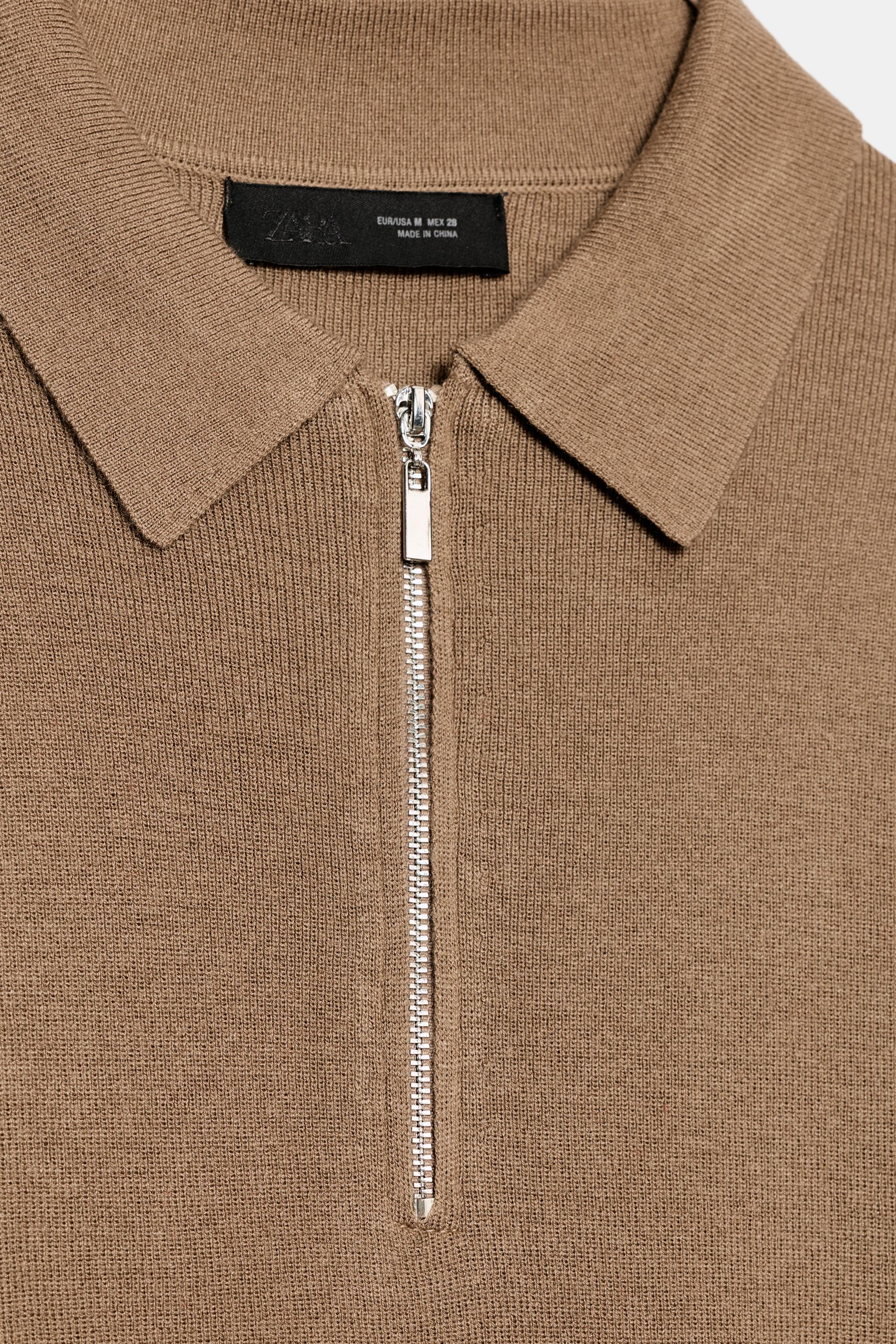 Zara FERMUARLI TRİKO POLO görsel 8