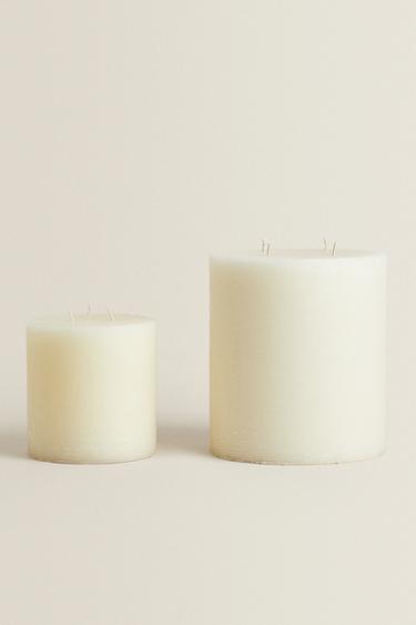 LARGE DECORATIVE CANDLE - White by Zara - Image 0